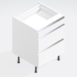 Kitchen   3 Drawer Base Unit - True Rail Handleless