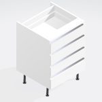 Kitchen   4 Drawer Base Unit - True Rail Handleless