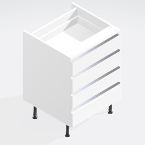 Kitchen   4 Drawer Base Unit - True Rail Handleless