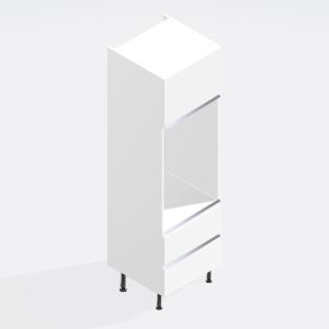 Kitchen   Tall Double Oven Housing 2 Drawer 2300mm - True Rail Handleless