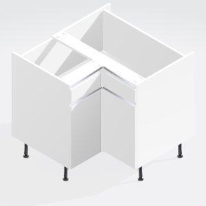 Kitchen Drawerline (Dummy) Corner L-Shape Base Unit - True Rail Handleless