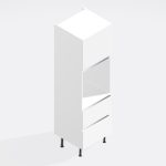 Kitchen   Tall Single Oven Housing 2 Drawer 2120mm - True Rail Handleless
