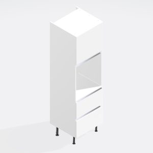 Kitchen   Tall Single Oven Housing 2 Drawer 2120mm - True Rail Handleless