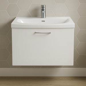 Bathroom 1 Drawer Wall Hung Curve Basin Unit - Express Vivo