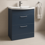 Freestanding  Bathroom 2 Drawer Curve Basin Unit - Express Vivo