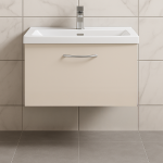 Bathroom  1 Drawer Wall Hung Mid Edge Basin Unit - Express Vivo