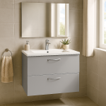 Bathroom  2 Drawer Wall Hung Minimalist Basin Unit - Express Vivo