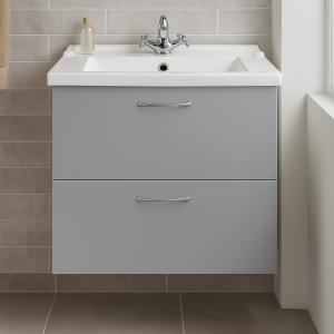 Bathroom 2 Drawer Wall Hung Traditional Basin Unit - Express Vivo