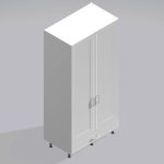 Bedroom Double Wardrobe Solid Door 1  Drawer - Wickham