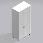 Bedroom Double Wardrobe Solid Door -  Wickham