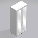 Bedroom Double Wardrobe Mirrored Door -  Wickham