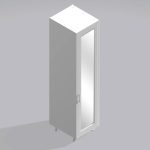 Bedroom Single Wardrobe Mirrored Door -  Wickham