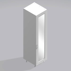 Bedroom Single Wardrobe Mirrored Door -  Wickham