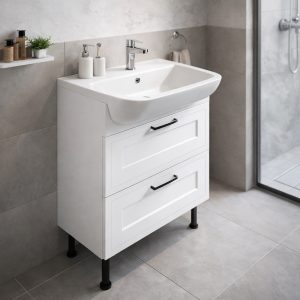 Bathroom 2 Drawer Semi Recessed Basin Unit - Wickham
