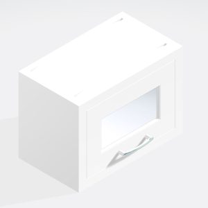 Kitchen  Glazed Bridging Wall Unit 360mm High - Wickham