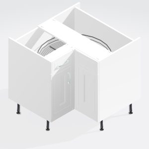 Kitchen  Drawerline (Dummy) Corner Carousel L-Shape Base Unit - Wickham