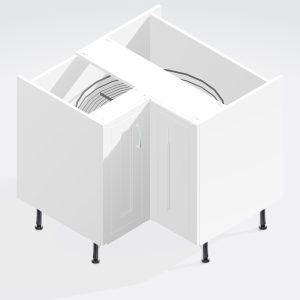 Kitchen  Highline Corner Carousel L-Shape Base Unit - Wickham