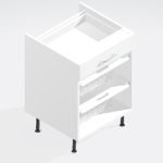 Kitchen  Single Drawerline Wicker Basket Base Unit 500mm - Wickham