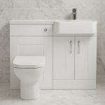 1100mm  Curved Basin Combination Set - New Milton Solid Wood