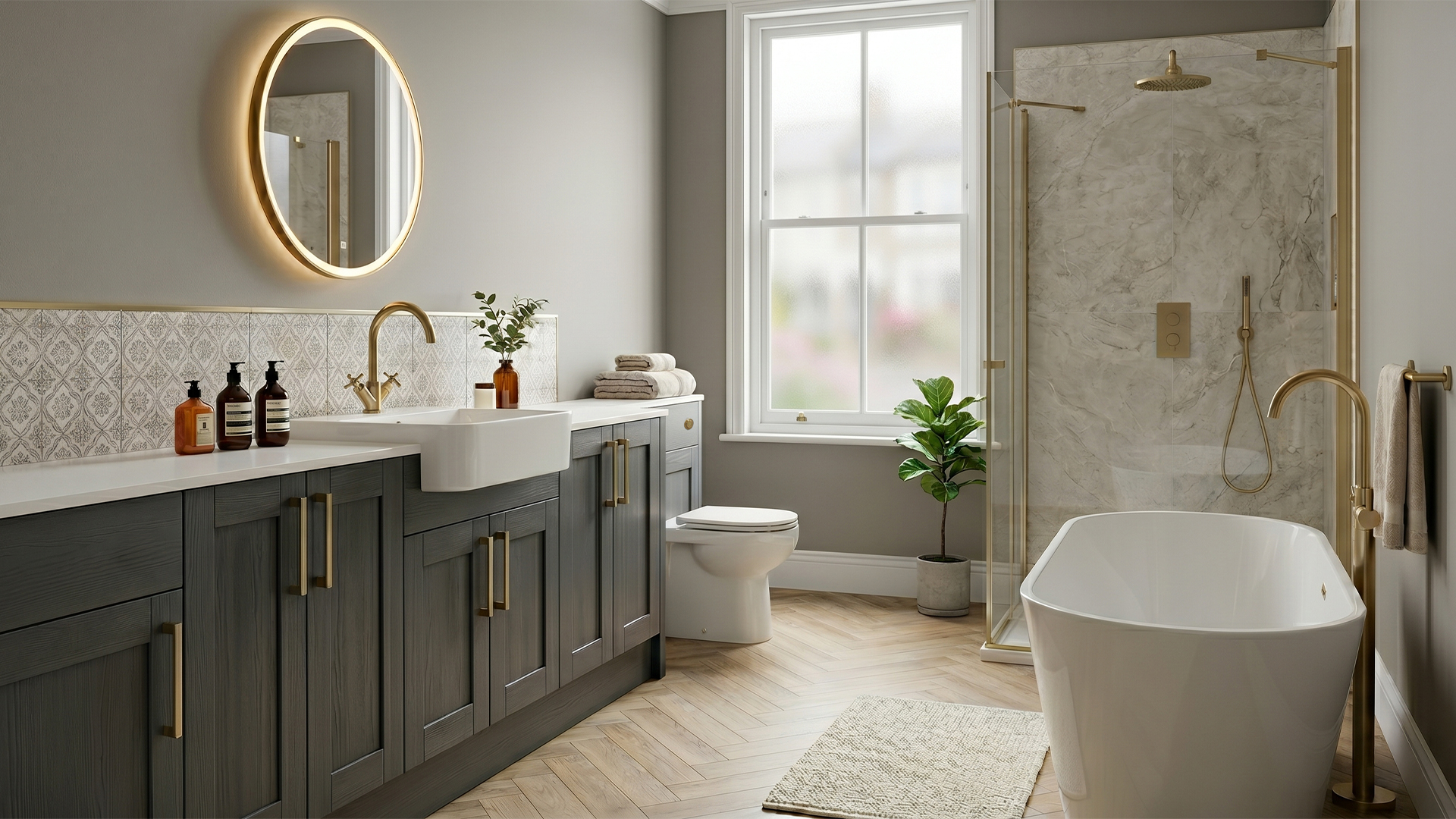 Cartmel bathroom in graphite