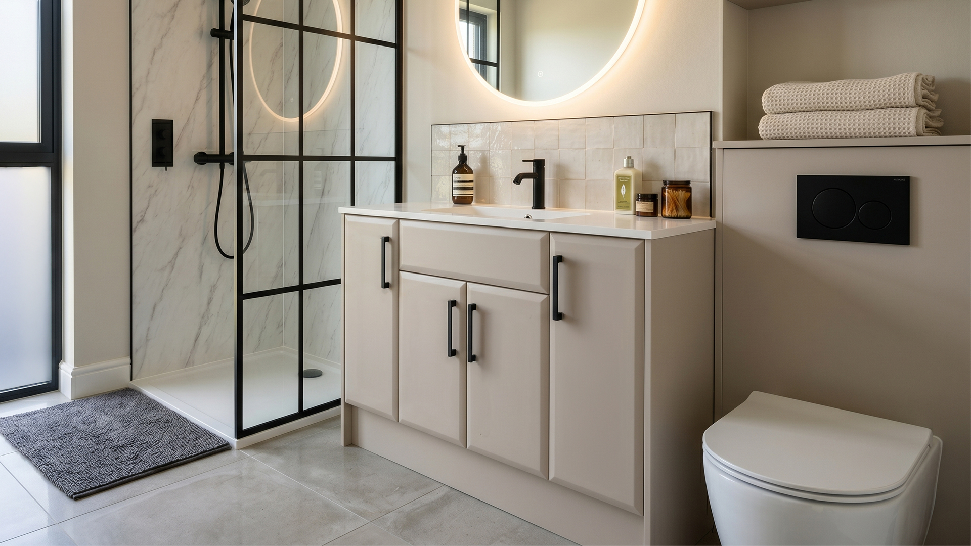 Hambledon bathroom in matt cashmere