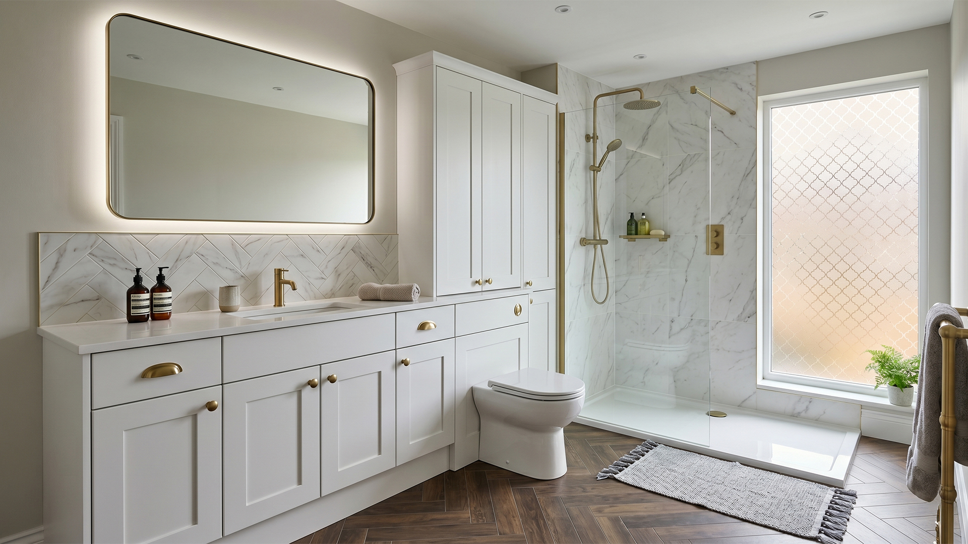 Oxford bathroom in white