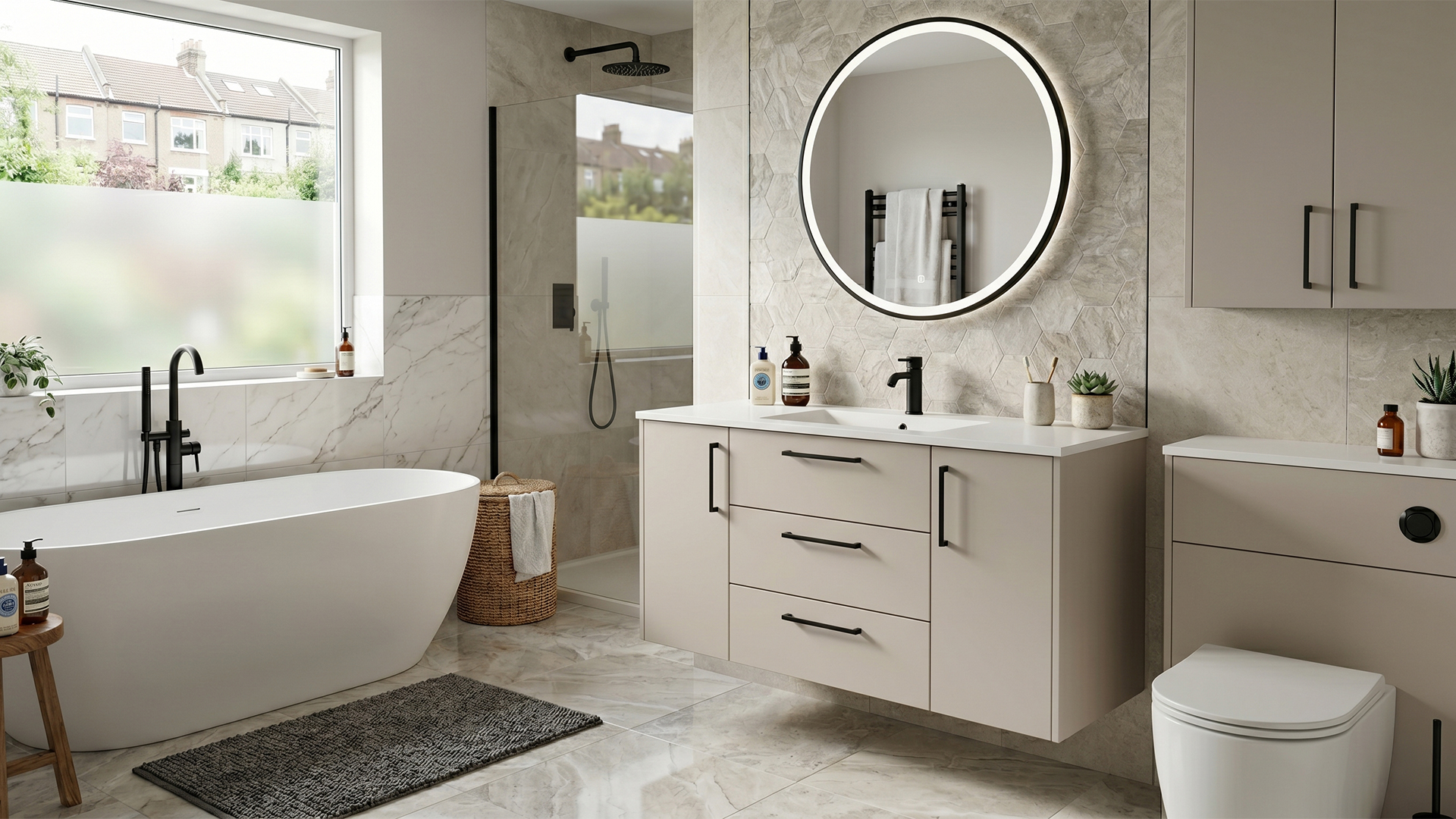 Cartmel bathroom in graphite